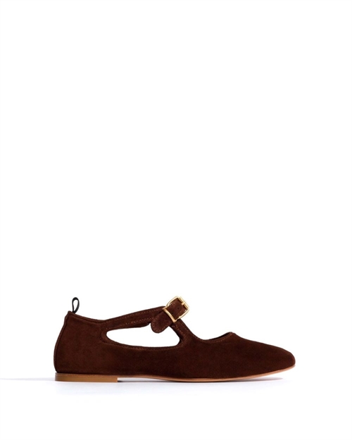 ANONYMOUS PRAISE BALLERINA CALF SUEDE CHOCOLATE